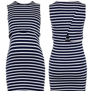 TOPSHOP Stripe Popover Maternity/Nursing Dress